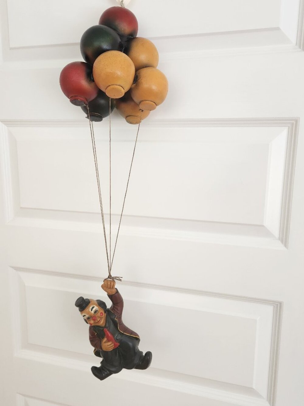 Vintage Hanging Clown and Balloons
